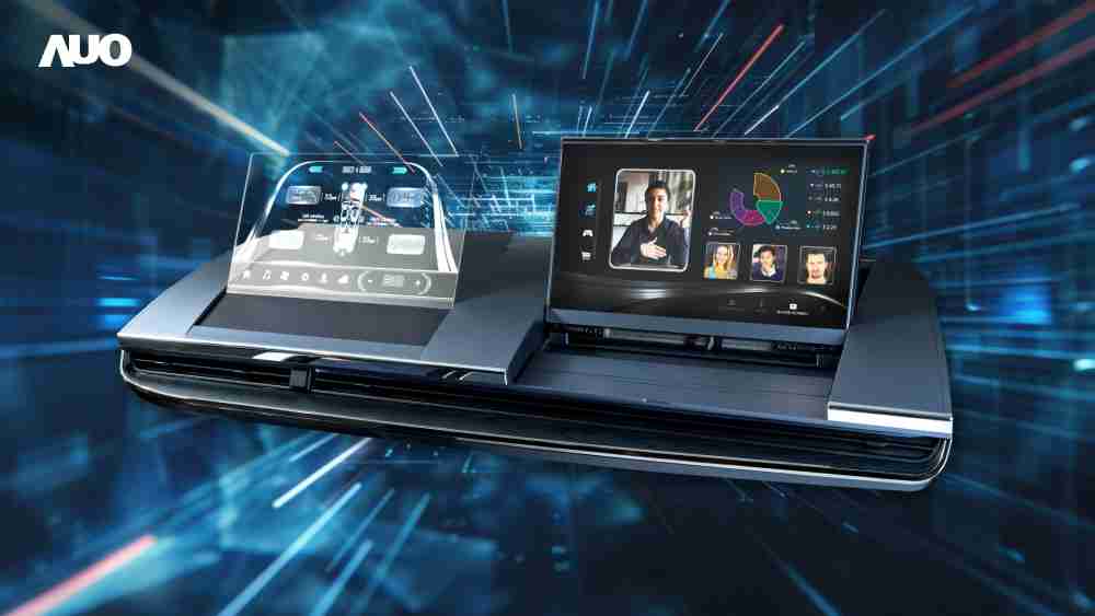 传奇国际Micro LED Display HMI解决方案打造透明Micro LED前座仪表，，呈现信息并保留驾驶视野开阔；亦为副驾驶座乘客打造收放自如的Micro LED屏幕，，，，在不影响显示质量的前提于显示区内建镜头，，，让用户能与视讯对象直接眼神接触，，，，提供绝佳的双向沟通体验