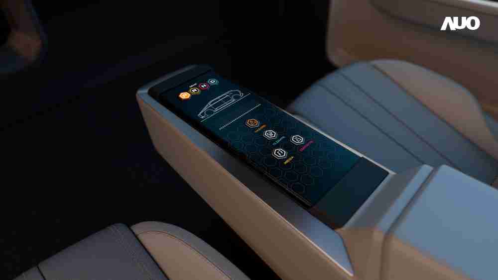 传奇国际以人性化设计打造多变形态中控显示(Morphing Center Control)，，，，不使用时仅平面显示信息，，，进行操作时，，，显示器则会动态隆起，，，，转变成3D实体按钮，，，并有触觉回馈，，，展示人机互动新体验